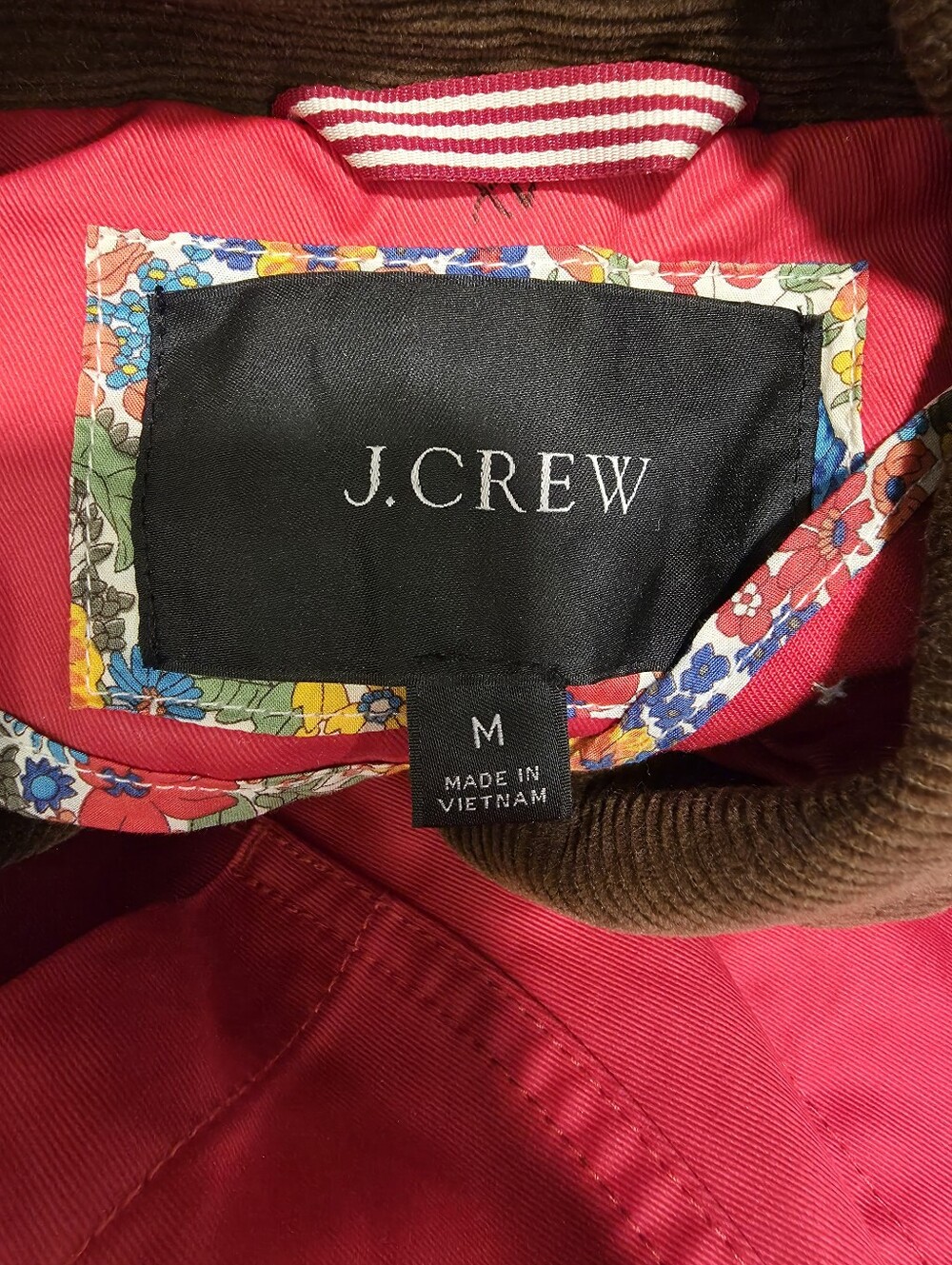 J Crew Barn Jacket with Liberty Floral Print in Red - Picture 9 of 9